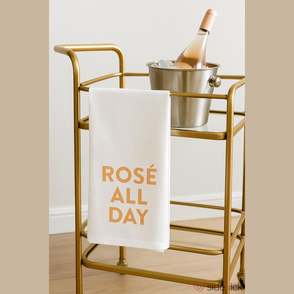 ($5) Bevvy Tea Towels - Rosé All Day